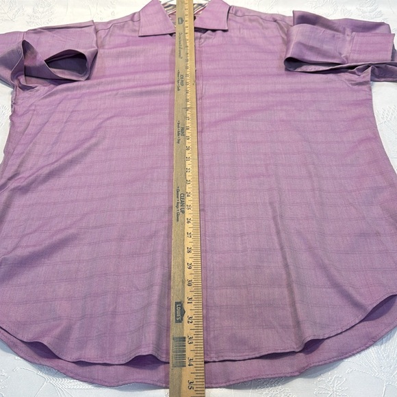 Tailorbyrd 100% cotton XL long sleeve button down in purple - Picture 7 of 7